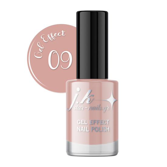 Εικόνα της JK 09 Gel Effect Nail Polish - Nude με Λάμψη 12ml