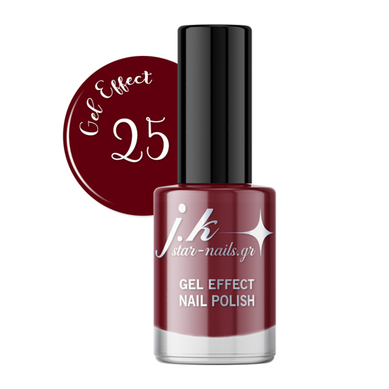 Picture of JK 25 Gel Effect Nail Polish Deep Red 12ml