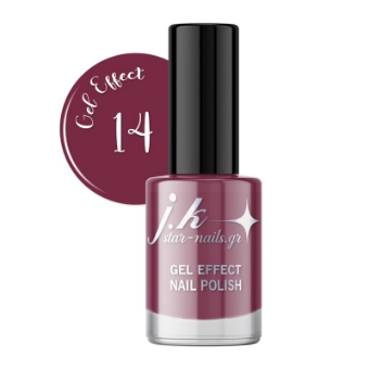 Εικόνα της JK 14 Gel Effect Nail Polish - Σκούρο Σάπιο Μήλο 12ml