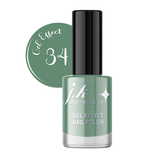 Picture of JK 34 Gel Effect Nail Polish Green Mint 12ml