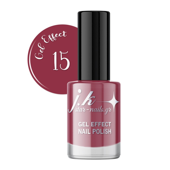 Εικόνα της JK 15 Gel Effect Nail Polish - Ροζ Σάπιο Μήλο 12ml