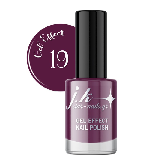 Picture of JK 19 Gel Effect Nail Polish Aubergine Purple 12ml