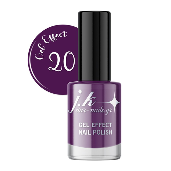 Εικόνα της JK 20 Gel Effect Nail Polish - Σκούρο Μωβ 12ml