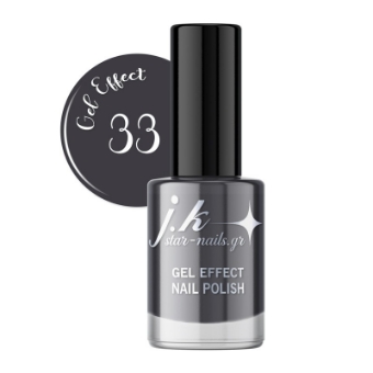 Εικόνα της JK 33 Gel Effect Nail Polish - Γκρι Ανθρακί  12ml