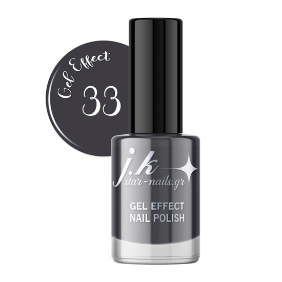 Picture of JK 33 Gel Effect Nail Polish Carbon Grey 12ml