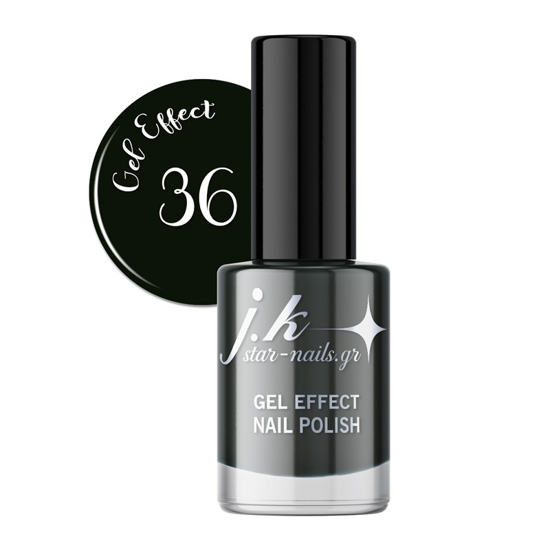 Picture of JK 36 Gel Effect Nail Polish Βlack Green 12ml