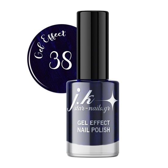 Picture of JK 38 Gel Effect Nail Polish Dark Blue Metallic 12ml