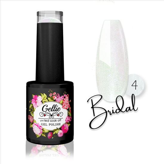 Picture of Gellie Bridal 4 White with slim glitter 10 ml