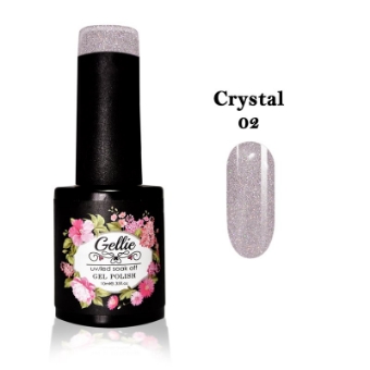 Picture of Gellie Crystal 02  Grey Purple with iridescent shimmer 10ml