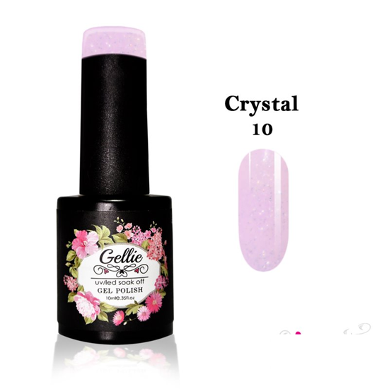 Picture of Gellie Crystal 10 Pink Pastel with silver shimmer 10ml