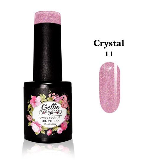 Picture of Gellie Crystal 11 Deep Pink with silver shimmer 10ml