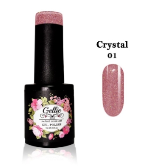 Picture of Gellie Crystal 01 Light Puce with iridescent shimmer 10ml