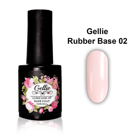 Εικόνα της Gellie Rubber Base Color 02 Peach Somon - Rubber Base Peach Σομόν 10ml