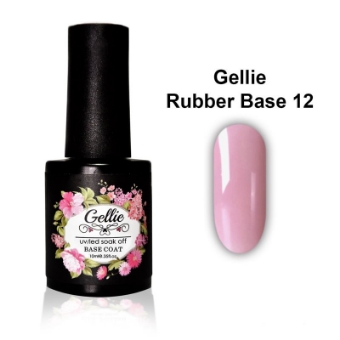 Εικόνα της Gellie Rubber Base Color 12 Dark Pink - Rubber Base Ροζ Σκούρο 10ml