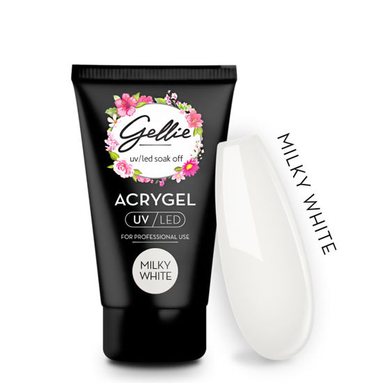 Εικόνα της Gellie Acrygel Milky White - Γαλακτερό Λευκό 30ml