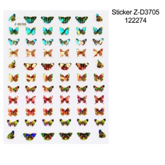 Εικόνα της JK Starnails Nail Stickers Butterflies Z-D3705 - Αυτοκόλλητα Νυχιών Πεταλούδες