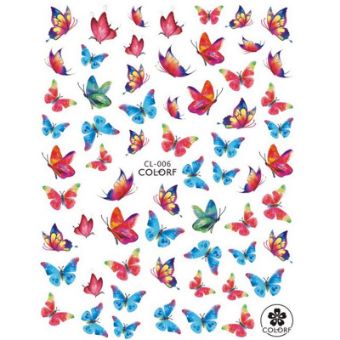 Εικόνα της JK Starnails Nail Stickers Butterflies CL 006 - Αυτοκόλλητα Νυχιών Πεταλούδες