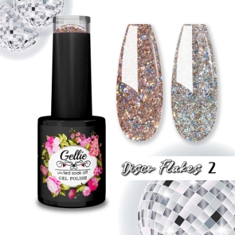 Picture of Gellie Disco Flakes 2 Gold with flash effect