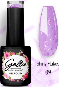 Picture of Gellie Shiny Flakes 09 - Milky purple with purple and silver flakes