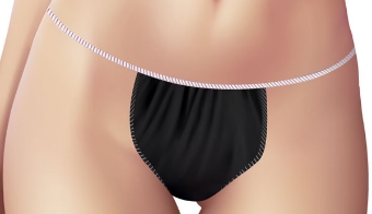 Picture of Women's Disposable Underwear Black Non-Woven 100pcs