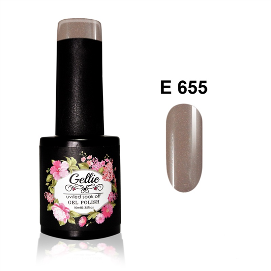 Εικόνα της JK Starnails Gellie Ε 655 - Καφέ Nude με Χρυσό Shimmer 10ml