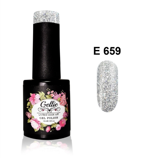 Εικόνα της JK Starnails Gellie Ε 659 - Ασημί και Ιριδίζον Γκλίττερ 10ml