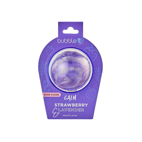 Picture of Bubble T Bath Bomb Fizzer Strawberry & Lavender 150g